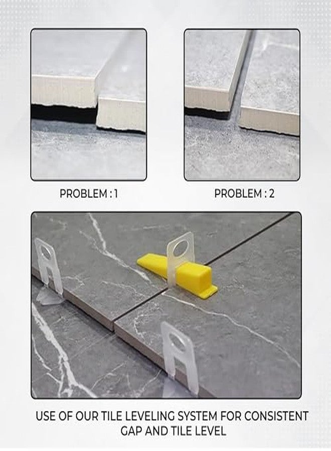 Robustt Tile Leveling System Wedges (Yellow) - Tile Leveler Clips DIY Tile Leveler Spacers for Professional Floor Tiles, Ceramic Tile and Stone Installation - Pack of 100 - Image 4